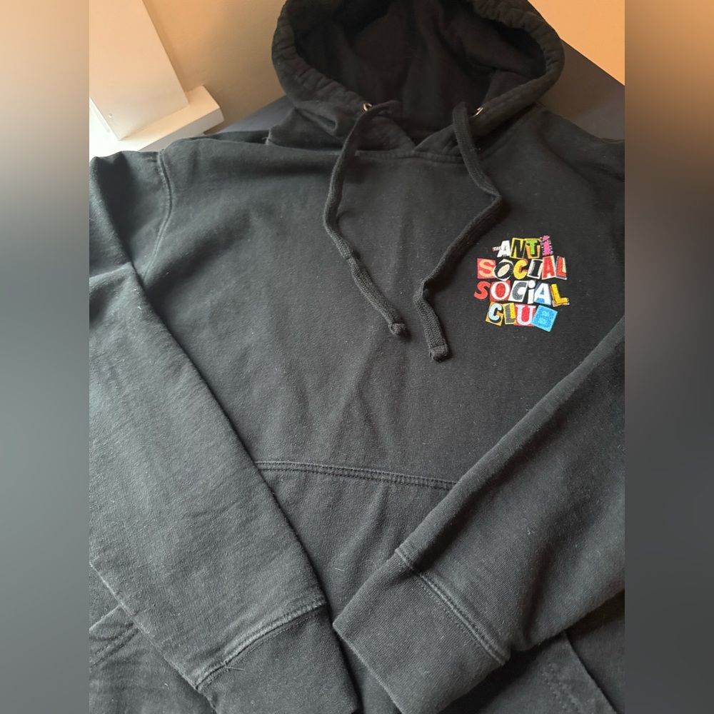 Anti Social Social Club Black Hoodie, Men’s Small